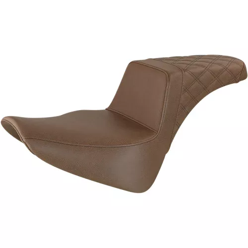 Saddlemen Brown Rear LS Step Up Seat for 2018-2024 Harley FLDE/FLHC/FLSL