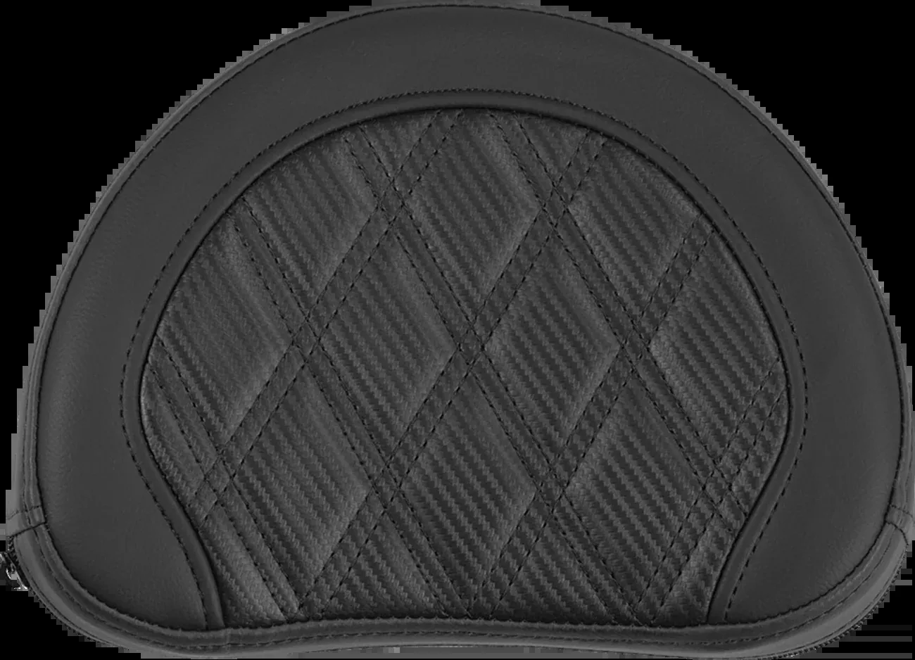 Saddlemen Contour Black Carbon Lattice Stitch Sissy Bar Backrest Pad for Harley