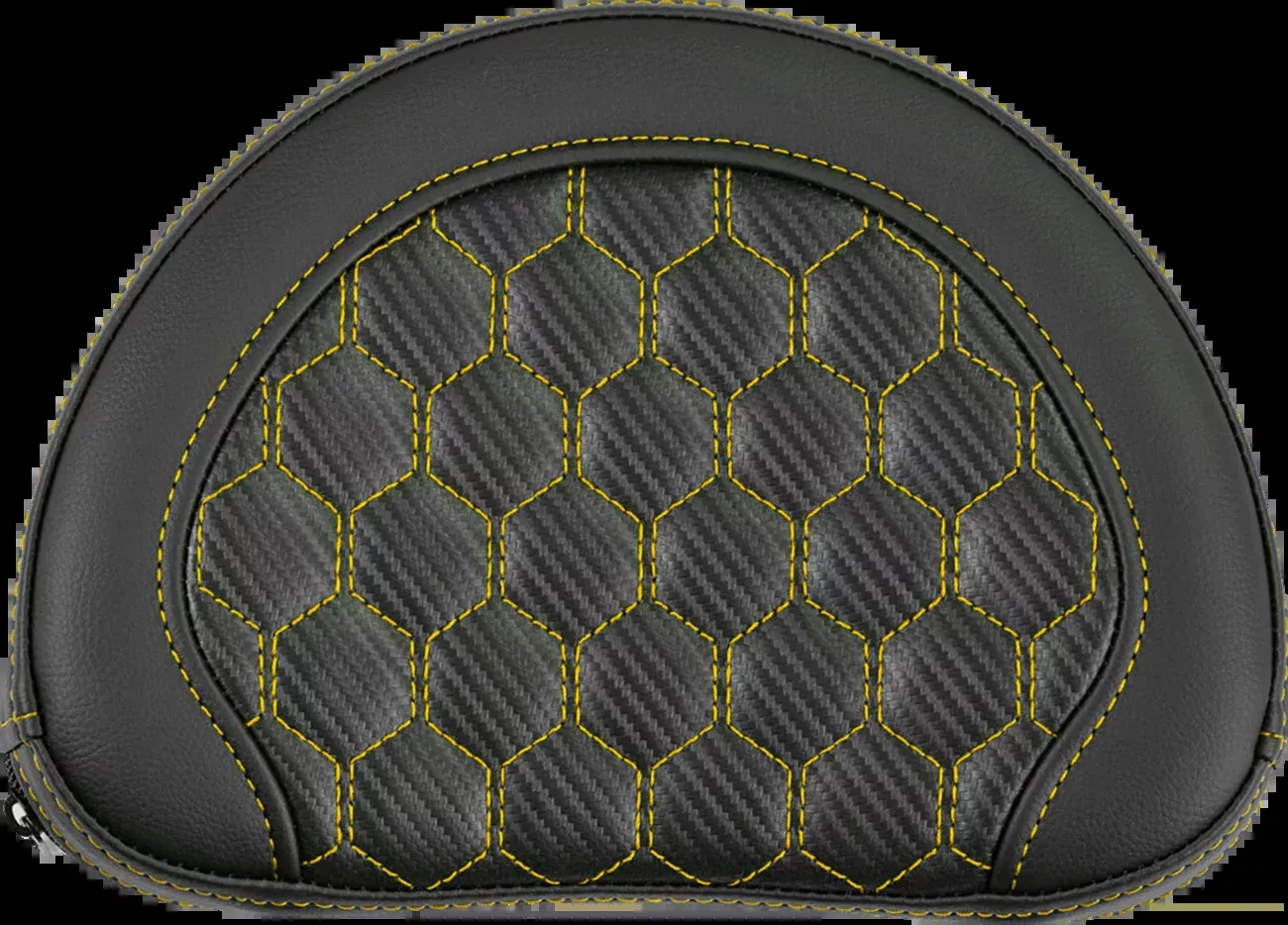 Saddlemen Contour Gold Carbon Honeycomb Stitch Sissy Bar Backrest Pad for Harley