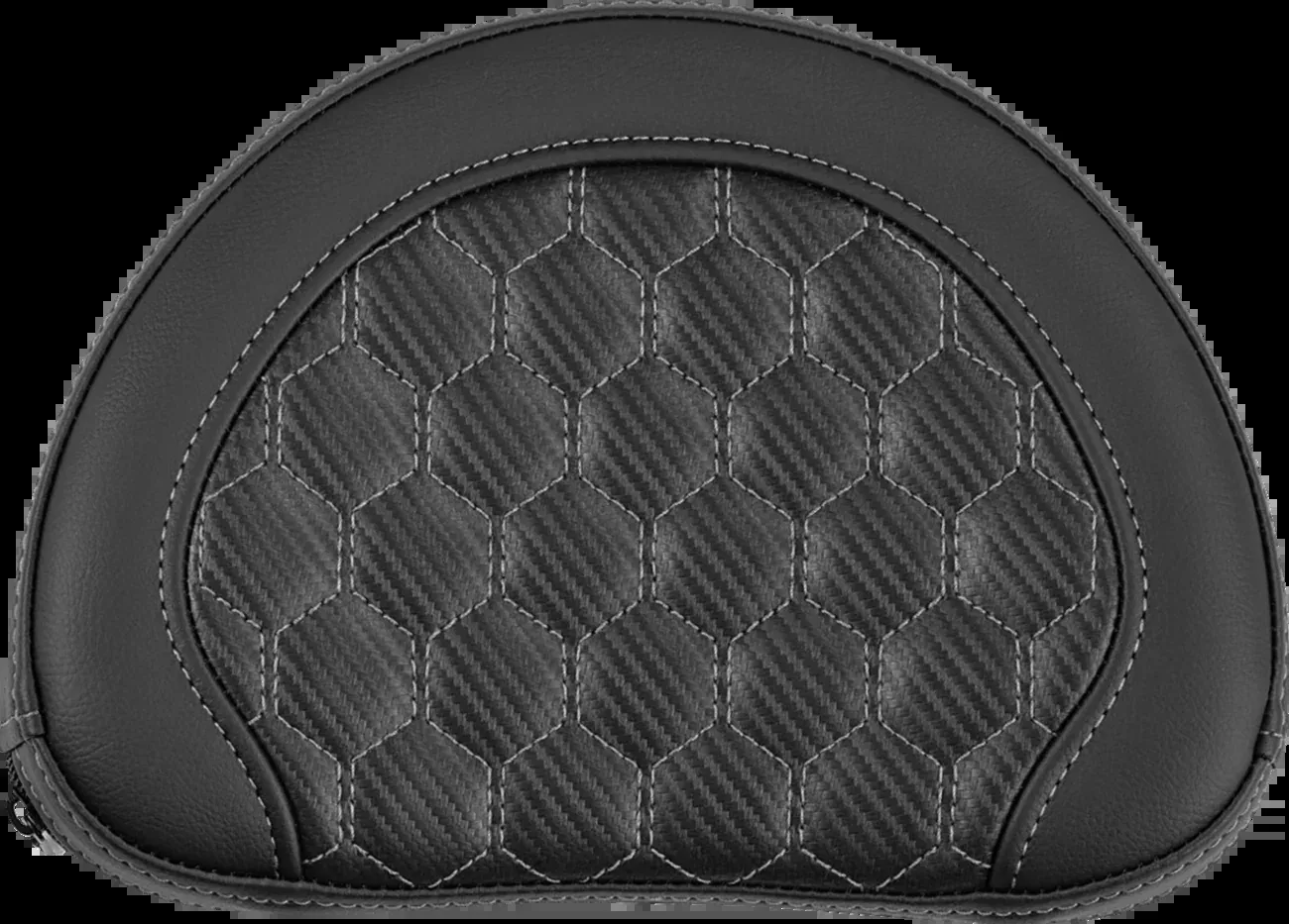 Saddlemen Contour Gray Carbon Honeycomb Stitch Sissy Bar Backrest Pad for Harley