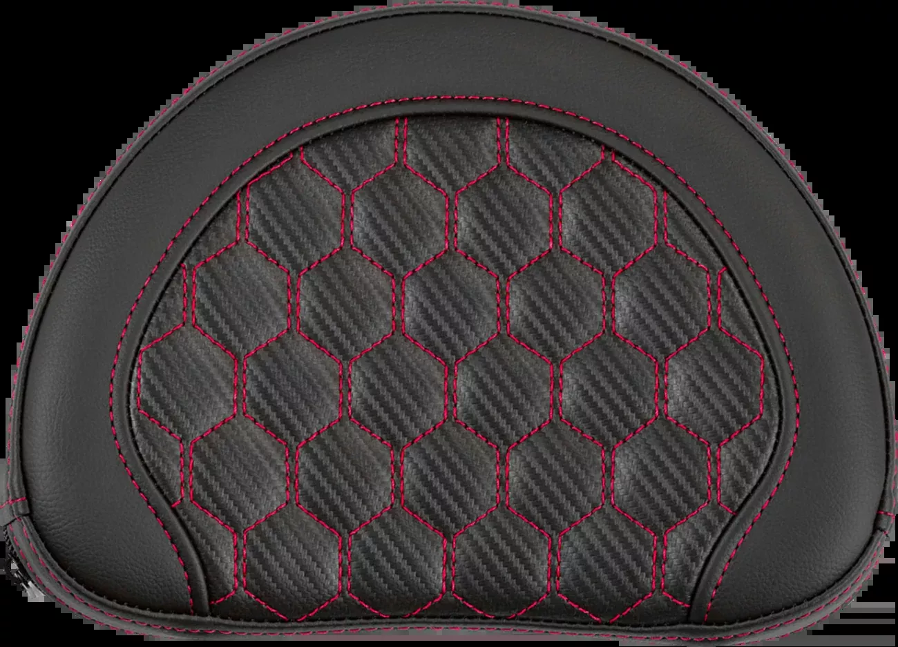 Saddlemen Contour Red Carbon Honeycomb Stitch Sissy Bar Backrest Pad for Harley