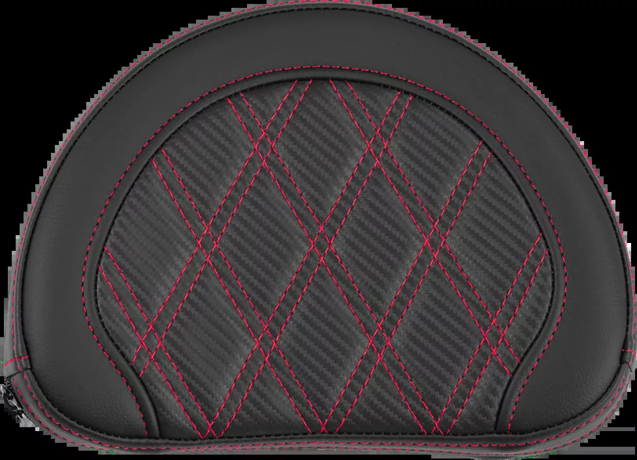 Saddlemen Contour Red Carbon Lattice Stitch Sissy Bar Backrest Pad for Harley
