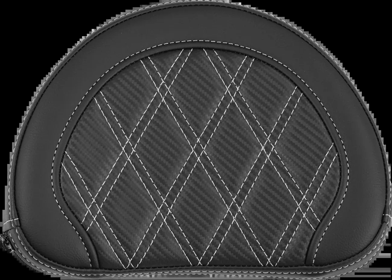 Saddlemen Contour Silver Carbon Lattice Stitch Sissy Bar Backrest Pad for Harley
