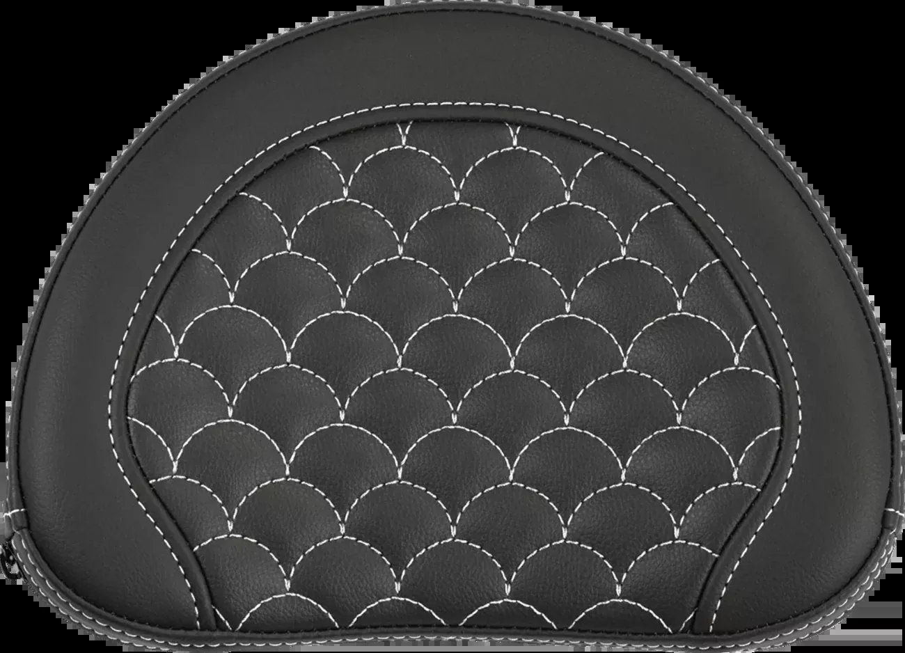 Saddlemen Contour White Dragon Scale Stitch Sissy Bar Backrest Pad for Harley