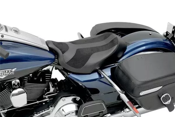 Saddlemen/Covington Customs Signature Series Solo Seat for Harley Davidson Touring Models 2008-Up -SaddleHyde & Suede