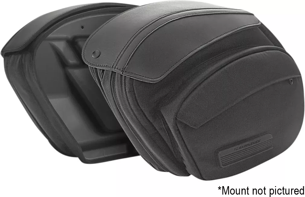 Saddlemen DXT Expandable Saddlebags & DXT Rigid Brackets Harley Dyna 06-17