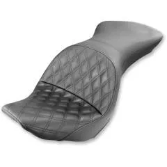 Saddlemen Explorer Lattice Stitch Touring Seat w/o Backrest, Black, Fits 06-09 FXST, 07-17 FLSTF/B