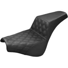 Saddlemen Front Lattice Stitch Step-Up Seat, Black, Fits 18-20 FLSL/FXBB