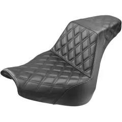 Saddlemen Full Lattice Stitch Step-Up Seat, Black, Fits 18-20 FXBR/FXBRS
