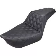 Saddlemen Full Lattice Stitch Step-Up Seat, Black, Fits 99-03 FXD (except FXDWG)