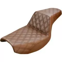 Saddlemen Full Lattice Stitch Step-Up Seat, Brown, Fits 82-94/99-00 FXR