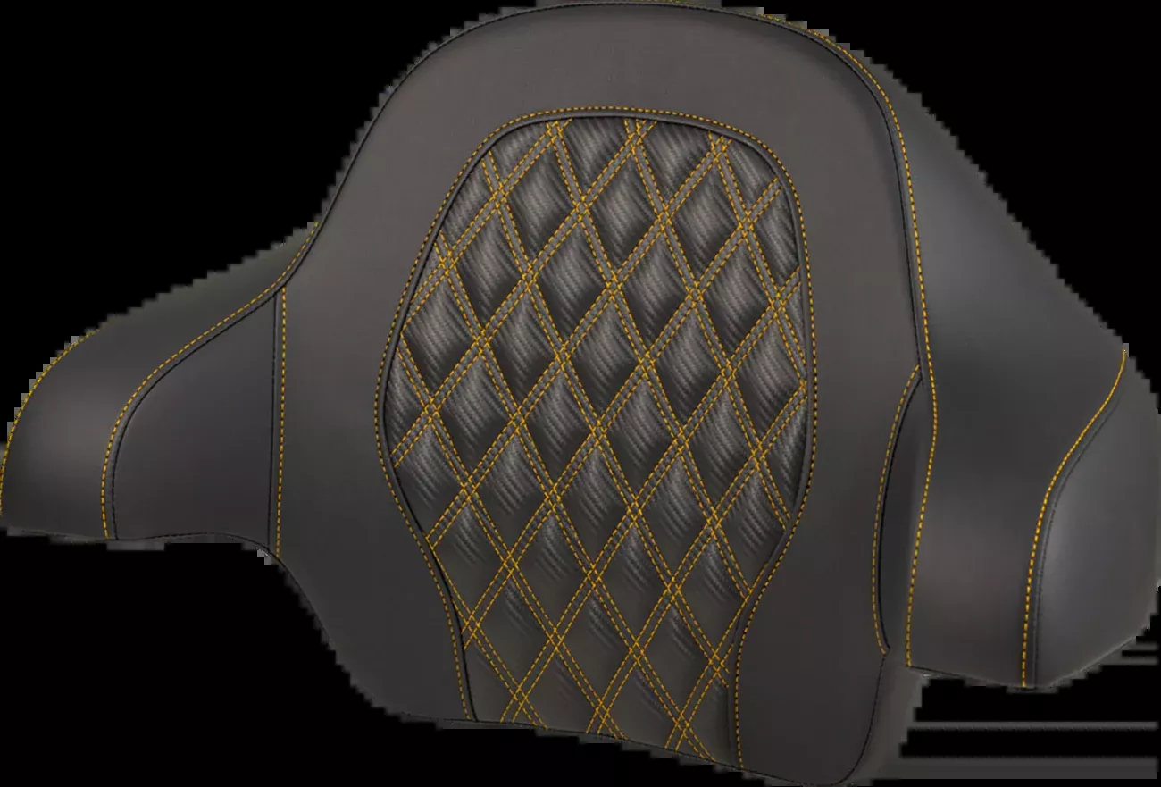 Saddlemen Gold Carbon Lattice Tour Pak Backrest Pad for 2014-2025 Harley Touring