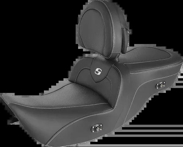 Saddlemen Heated Roadsofa™ Seat - Carbon Fiber - W/ Backrest