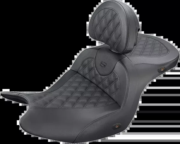 Saddlemen Heated Roadsofa™ Seat – Lattice Stitch – W/ Backrest – GL