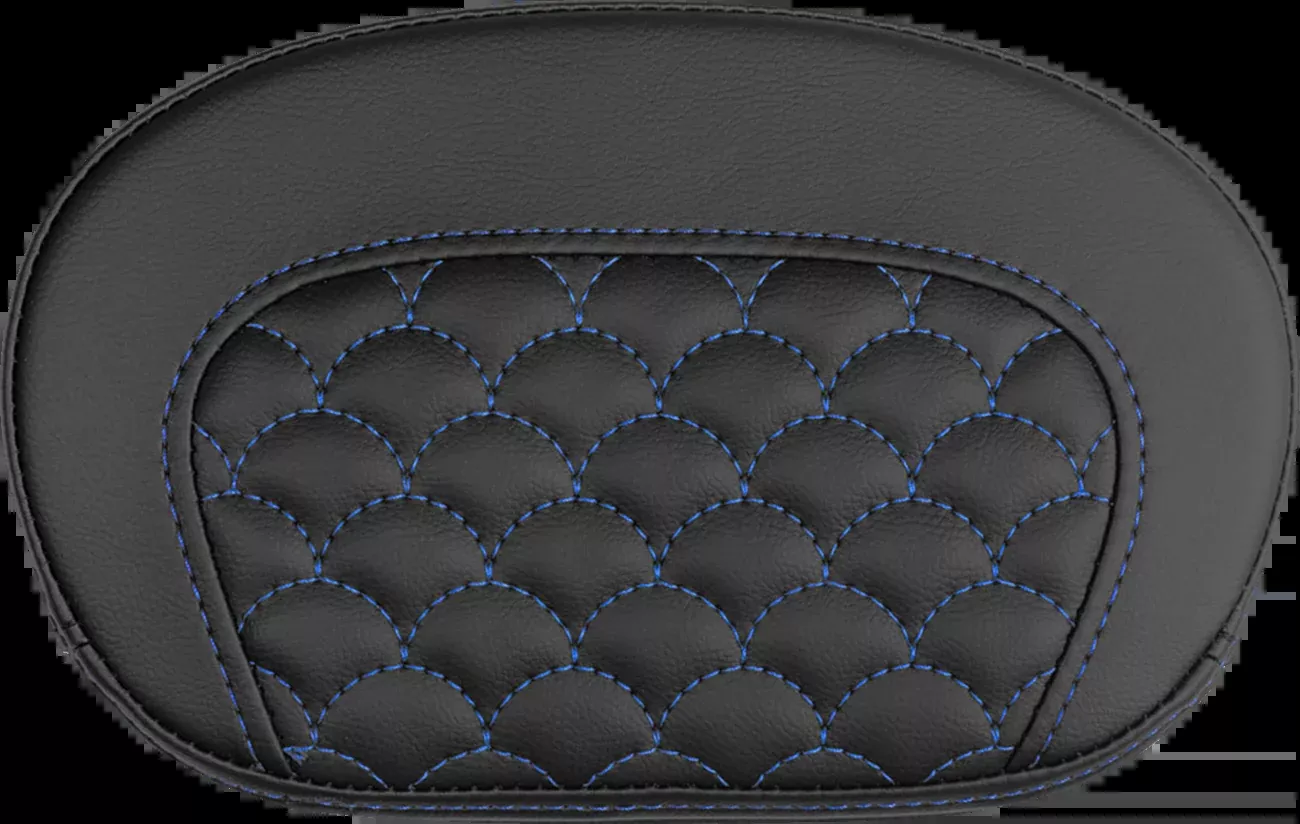 Saddlemen Mini Contour Blue Dragon Stitch Sissy Bar Backrest Pad for Harley