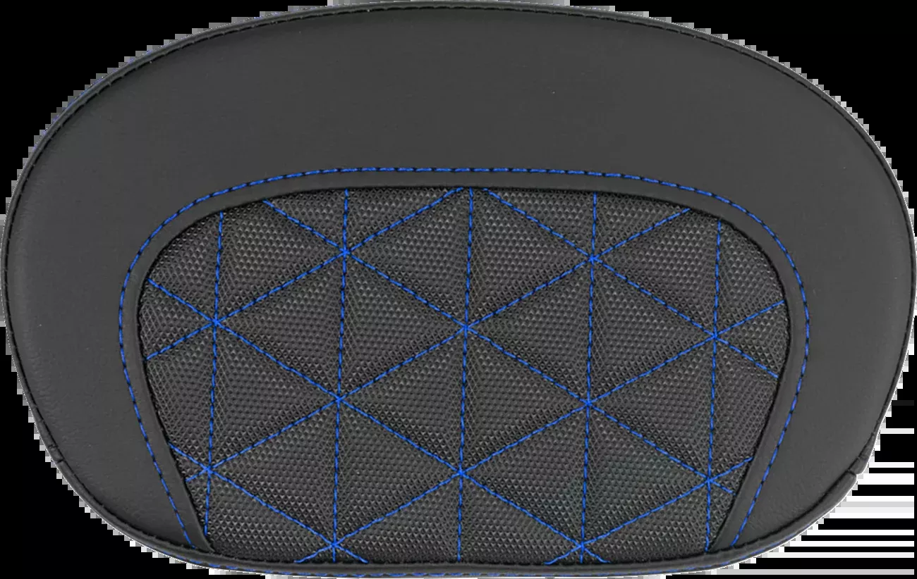Saddlemen Mini Contour Blue Tri Gripper Stitch Sissy Bar Backrest Pad for Harley