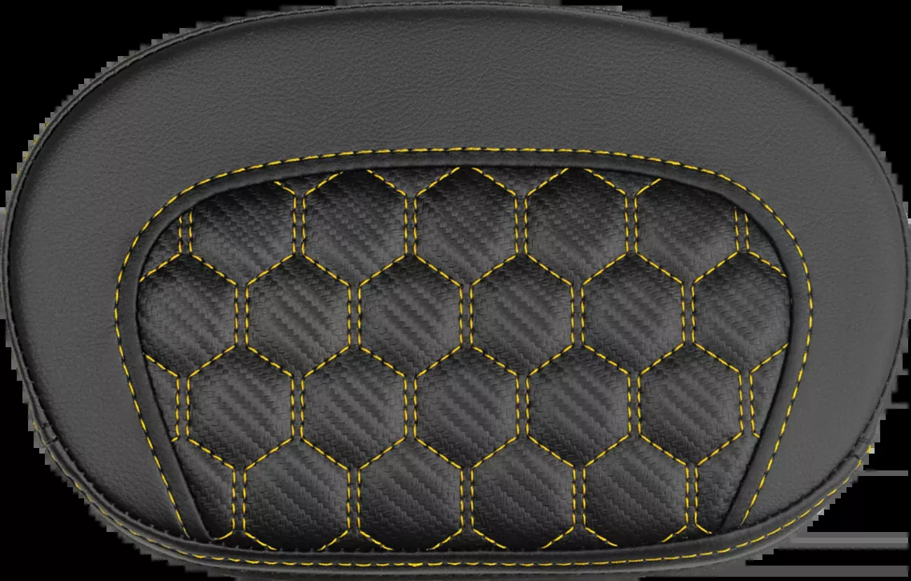 Saddlemen Mini Contour Gold Carbon Honeycomb Sissy Bar Backrest Pad for Harley