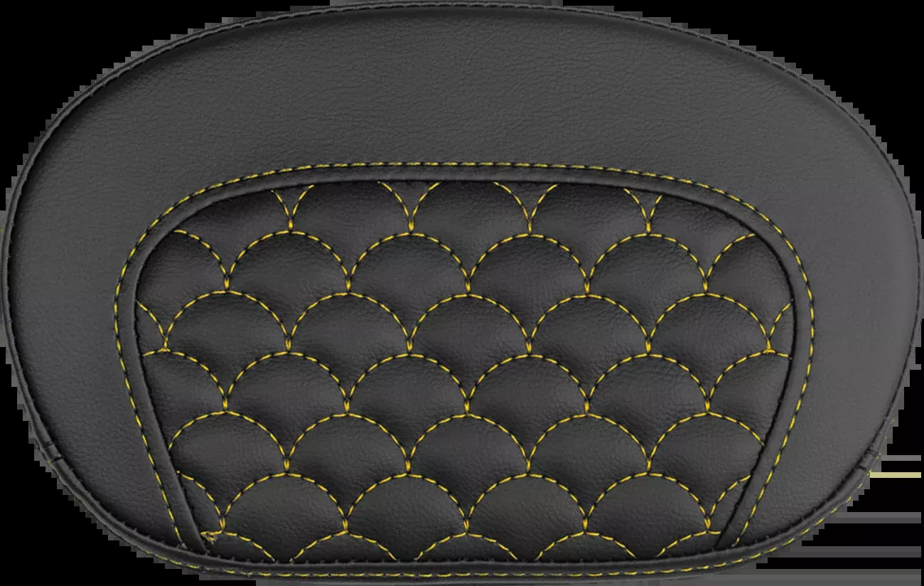 Saddlemen Mini Contour Gold Dragon Stitch Sissy Bar Backrest Pad for Harley