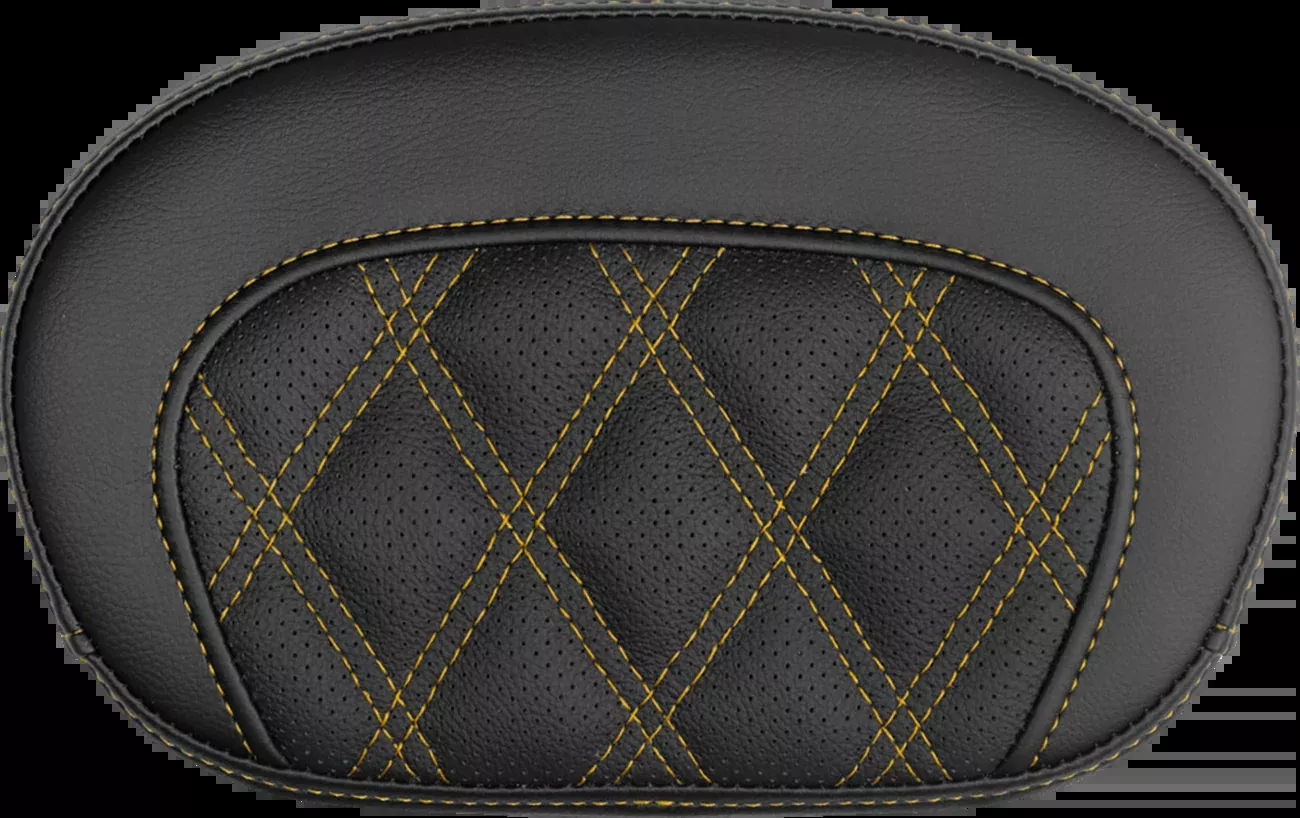 Saddlemen Mini Contour Gold Lattice Stitch Sissy Bar Backrest Pad for Harley