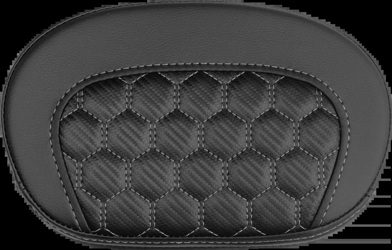 Saddlemen Mini Contour Gray Carbon Honeycomb Sissy Bar Backrest Pad for Harley