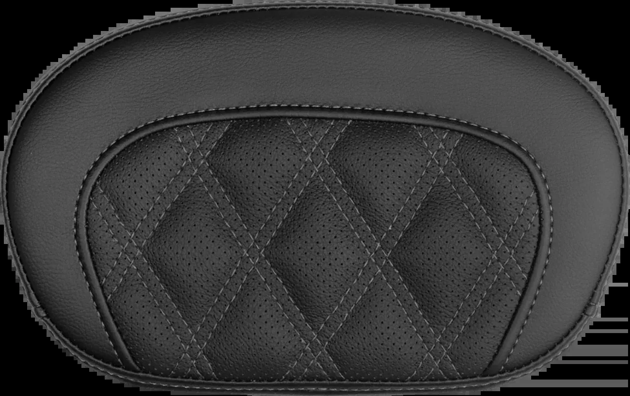 Saddlemen Mini Contour Gray Lattice Stitch Sissy Bar Backrest Pad for Harley
