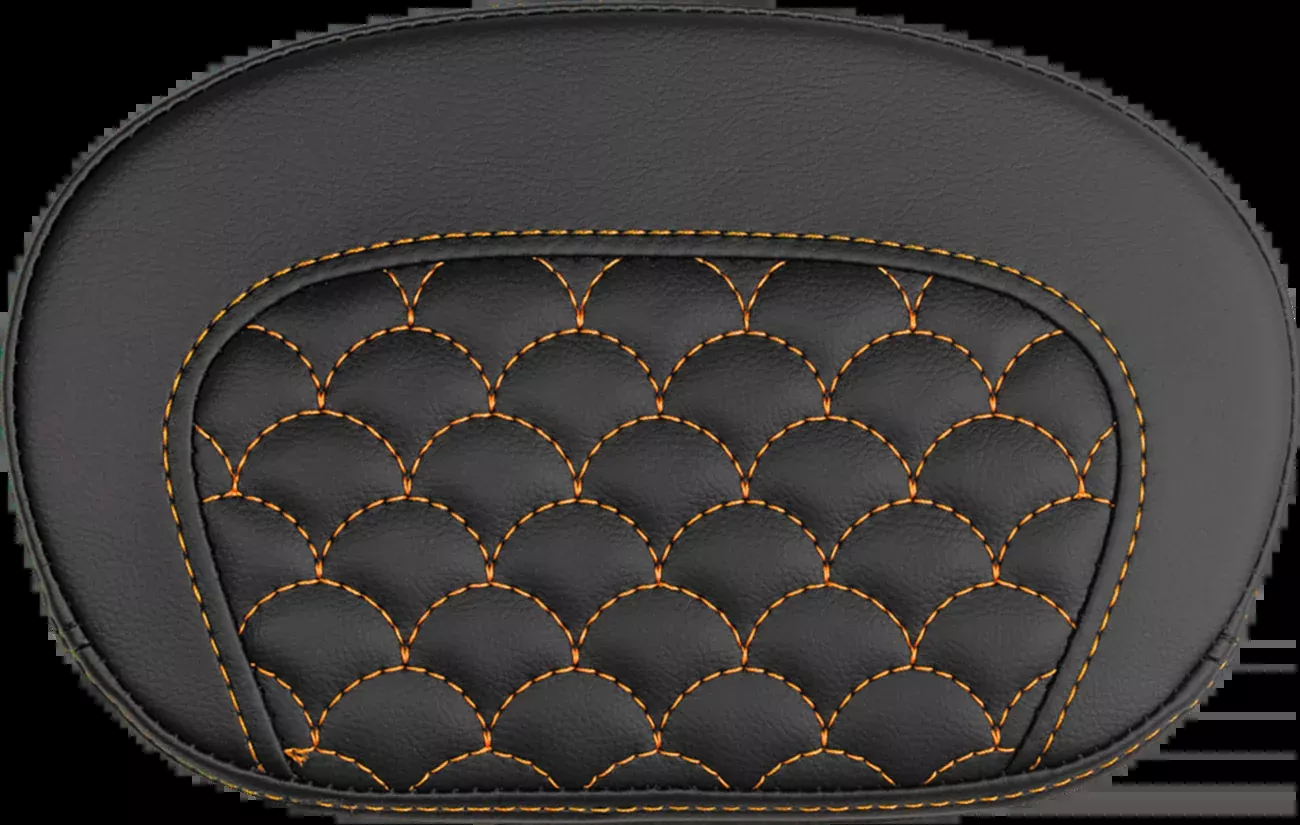 Saddlemen Mini Contour Orange Dragon Stitch Sissy Bar Backrest Pad for Harley