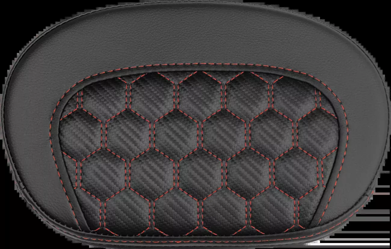 Saddlemen Mini Contour Red Carbon Honeycomb Sissy Bar Backrest Pad for Harley
