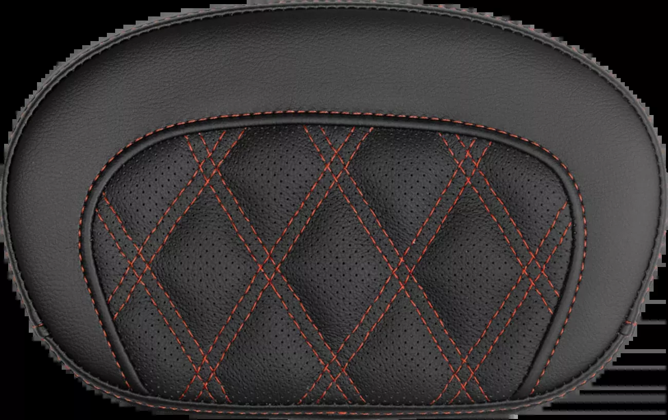 Saddlemen Mini Contour Red Lattice Stitch Sissy Bar Backrest Pad for Harley