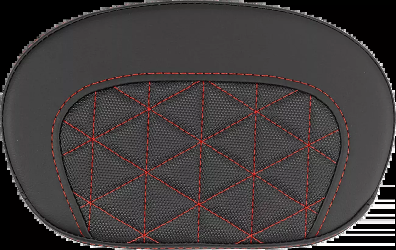 Saddlemen Mini Contour Red Tri Gripper Stitch Sissy Bar Backrest Pad for Harley
