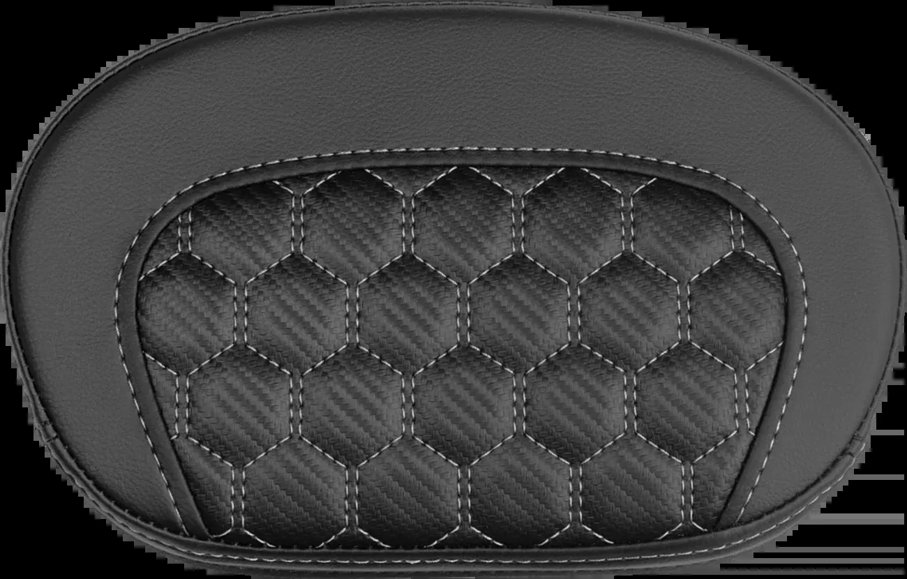 Saddlemen Mini Contour Silver Carbon Honeycomb Sissy Bar Backrest Pad for Harley