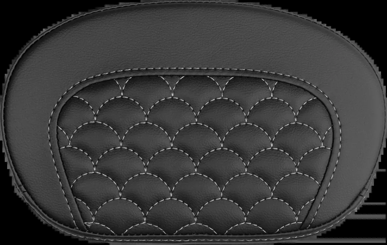 Saddlemen Mini Contour Silver Dragon Stitch Sissy Bar Backrest Pad for Harley