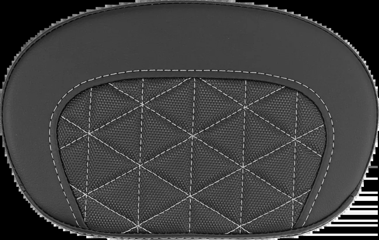 Saddlemen Mini Contour Sissy Bar Pad - Tri-Gripper - Silver Stitch 061021105