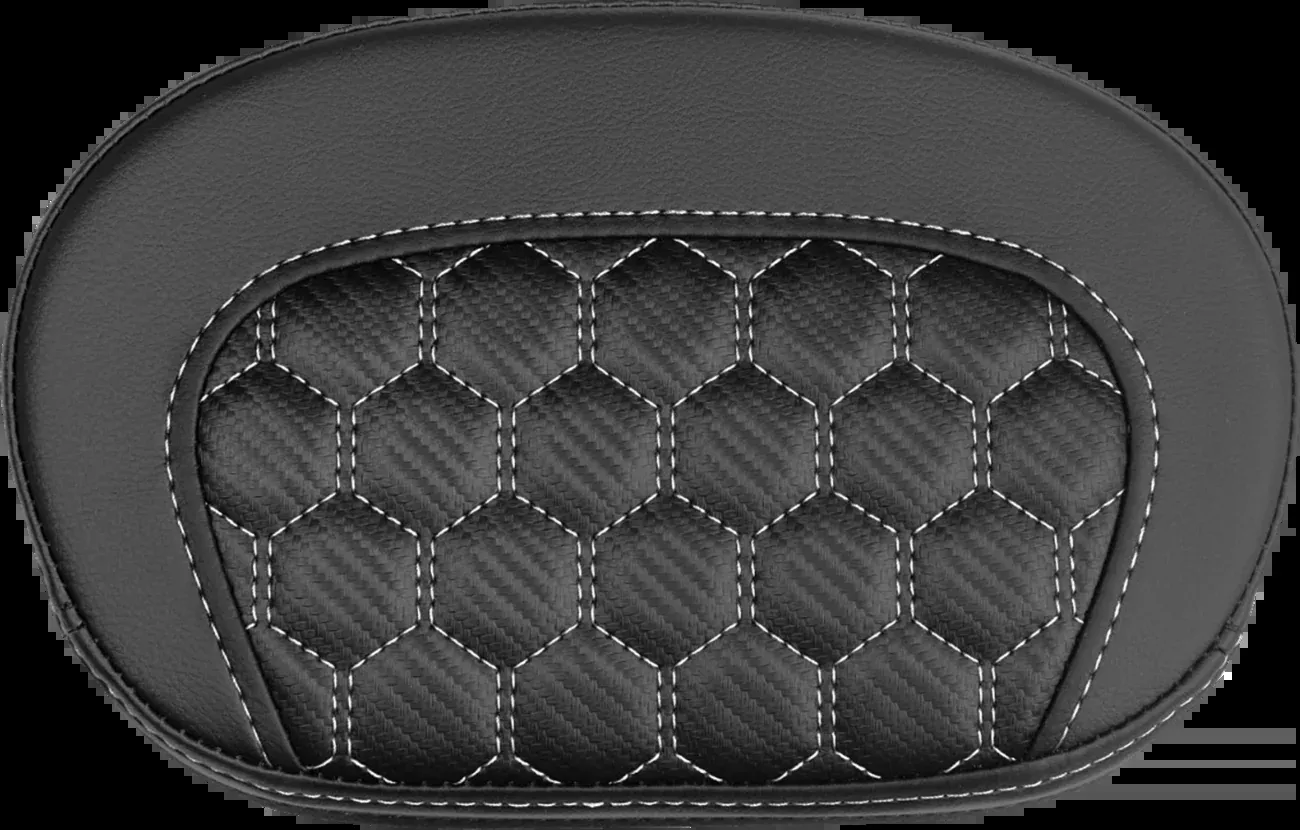 Saddlemen Mini Contour White Carbon Honeycomb Sissy Bar Backrest Pad for Harley