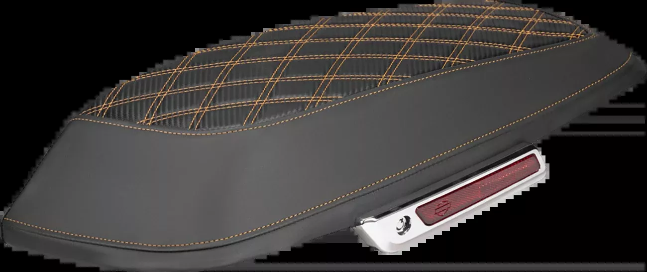 Saddlemen Orange Carbon Lattice Saddlebag Lid Covers for 2014-25 Harley Touring