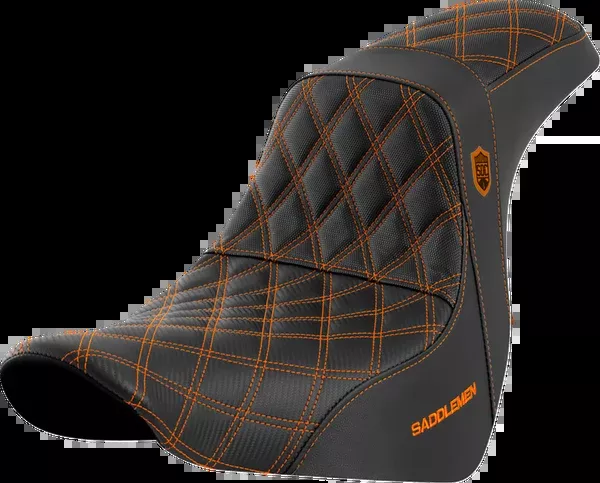 Saddlemen Pro Series SDC Performance Seat – W/O Backrest – Orange Stitch – FL/FX ’18-’20