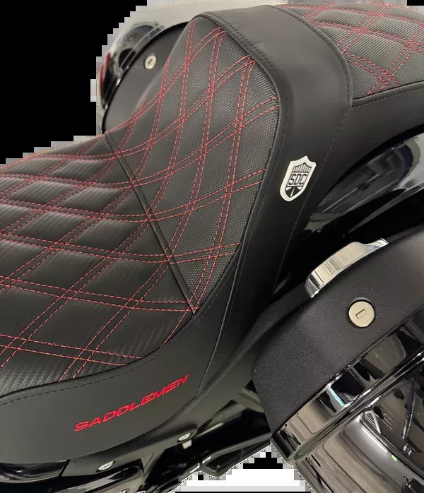 Saddlemen Pro Series SDC Performance Seat – W/O Backrest – Red Stitch – FL/FX ’18-’20