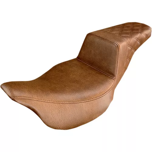 Saddlemen Rear LS Step-Up Seat for 2008-2023 Harley Touring - Brown