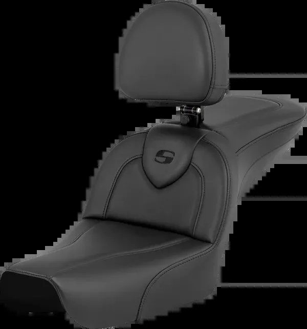 Saddlemen RoadSofa™ - Black - With Driver Backrest - FXDWG '04-'05