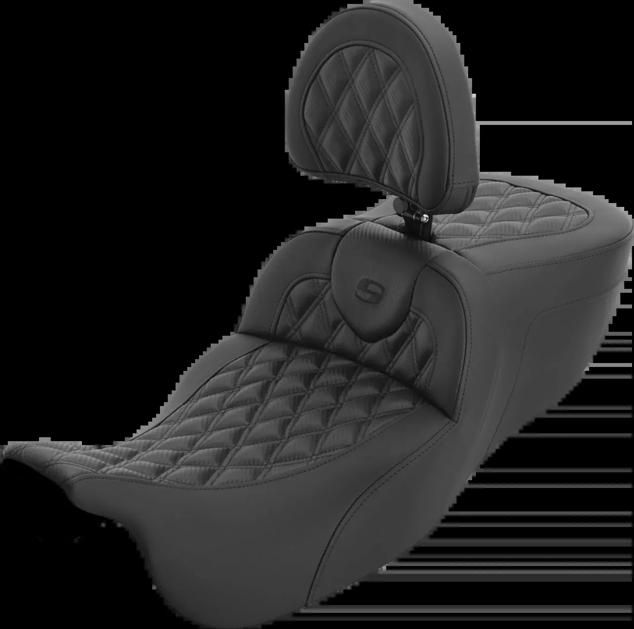 Saddlemen Roadsofa Carbon Lattice Extended Seat & Backrest 2015-25 Harley Trike