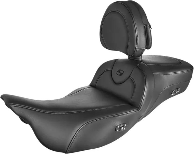 Saddlemen Roadsofa Extended Reach Heated Seat w/ Backrest Harley Touring 08-Up