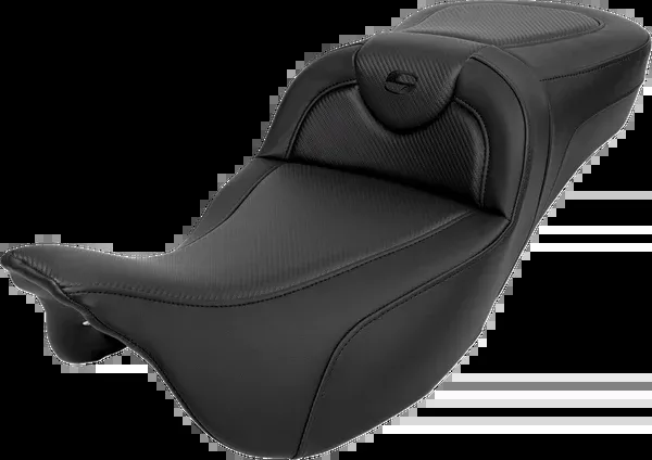 Saddlemen Roadsofa™ Extended Reach Seat – Carbon Fiber – Black Stitch – Without Backrest – FL ’08-’24
