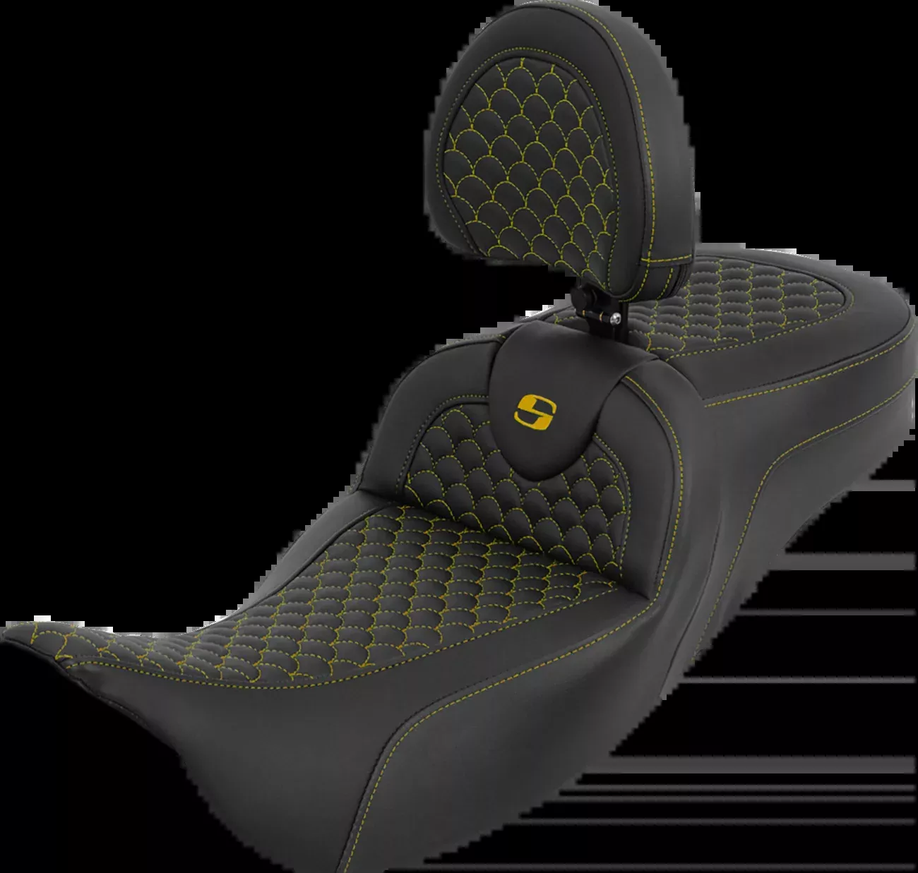 Saddlemen Roadsofa Gold Dragon Extended Seat & Backrest for 08-25 Harley Touring
