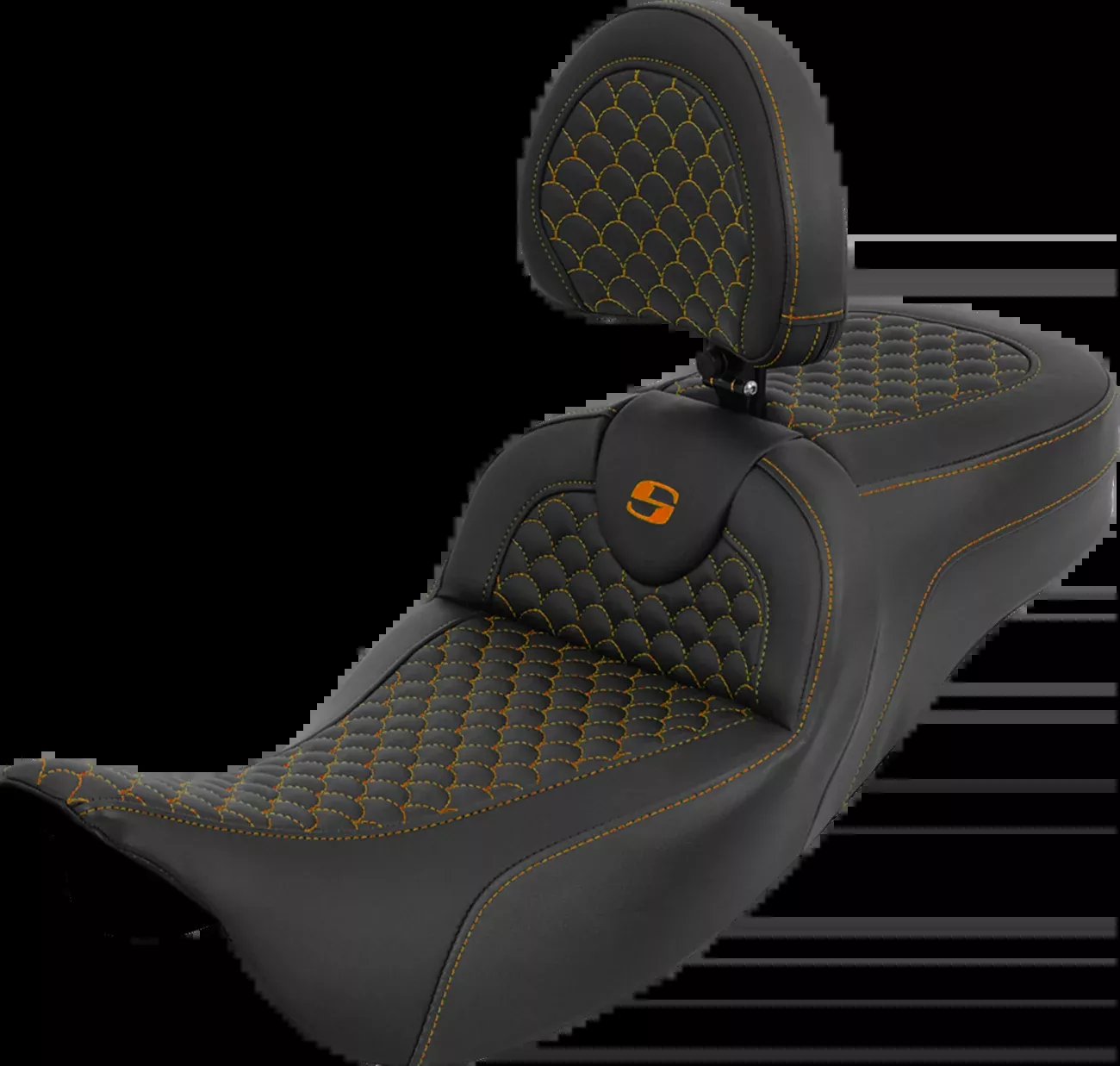 Saddlemen Roadsofa Orange Dragon Extended Seat & Backrest 2008-25 Harley Touring