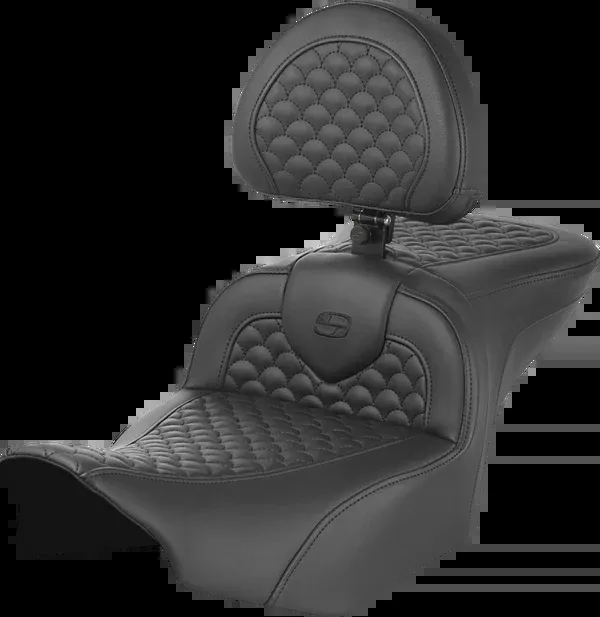 Saddlemen Roadsofa™ Seat – Dragon Scale Stitch – W/ Backrest – FLTR/FLHX ’23-’25