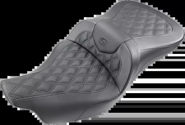 Saddlemen Roadsofa™ Seat – Full Lattice Stitch – Without Backrest – Black – FL ’09-’24