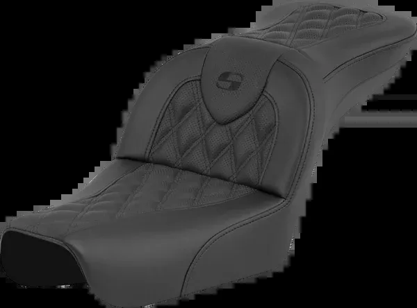 Saddlemen RoadSofa™ Seat - Lattice Stitch - Without Driver Backrest - FXDWG '04-'05