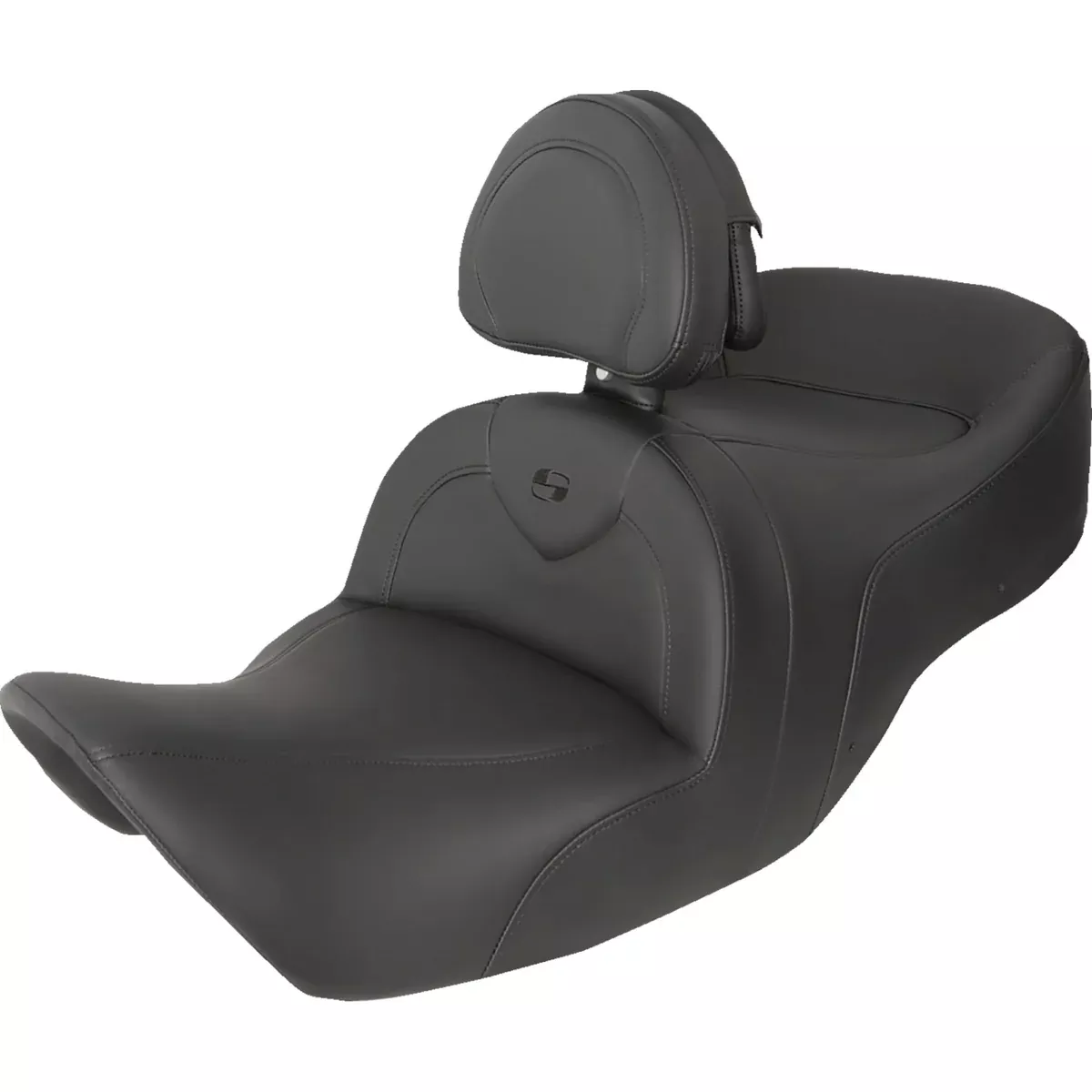 Saddlemen Roadsofa Standard Reach Seat With Backrest Black With Black Stitching GL1800 – H01-07-187BR Honda Gold Wing 2001-2010