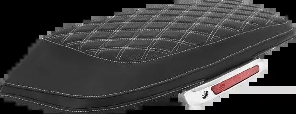 Saddlemen Saddlebag Lid Covers – Lattice – White Stitch – FLH/FLT ’23-’25