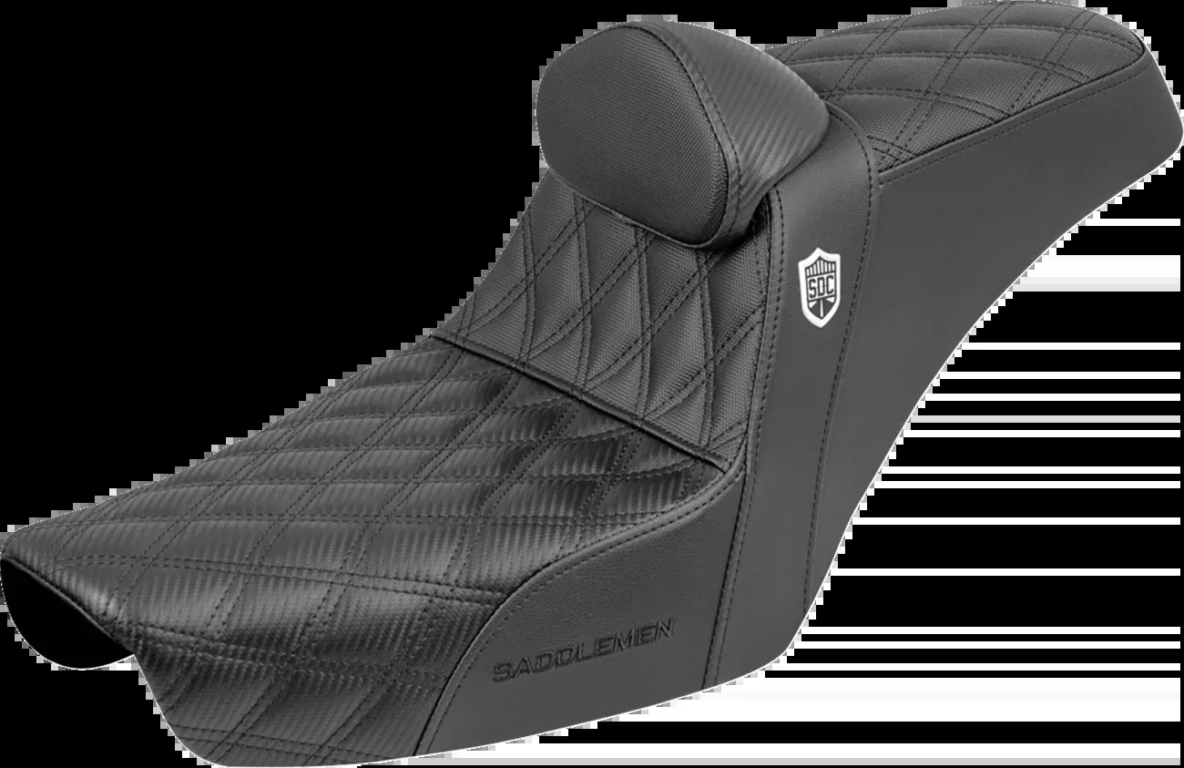 Saddlemen SDC Carbon Lattice Grip Seat & Backrest fits 1996-2003 Harley Dyna FXD