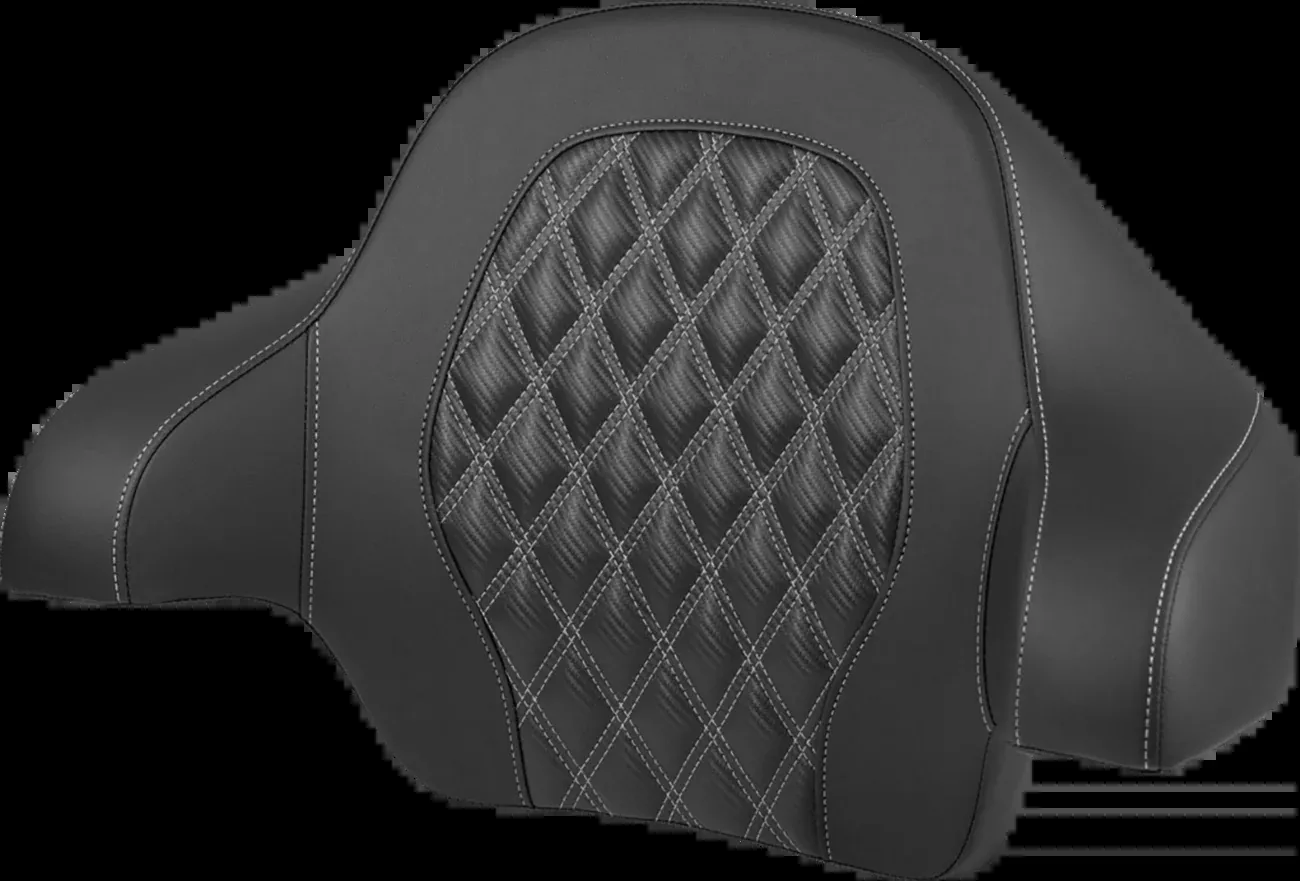 Saddlemen SIlver Carbon Lattice Tour Pak Backrest Pad for 2014-25 Harley Touring